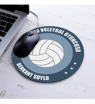 Voleybolcuya Hediye İsme Özel Yuvarlak Mousepad