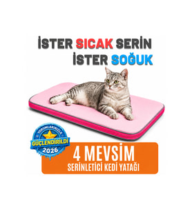 Multifonksiyonel 65x50cm Kedi ve Köpek Yatağı, 4 Mevsim Kullanım
