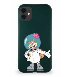 Apple iPhone 11 Soft Premier Kapak Sandy Tasarımlı Silikon Kılıf - Yeşil (Şeffaf)