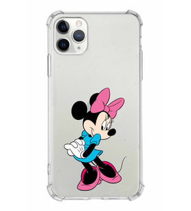Apple iPhone 11 Pro Uyumlu Köşe Korumalı Antişok  Kapak Minnie Mouse Tasarımlı Şeffaf  Kılıf