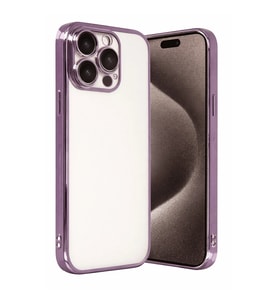 Apple İphone 15 Pro Max Razer Lensli Silikon - Mor