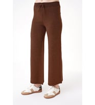 Chuba Kadın Geniş Paça Normal Kalıp Triko Pantolon Kahverengi 24W120