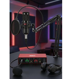 Stüdyo Ekipmanları Style Paket-2 BM800 Mikrofon Ses Kartı Kulaklık Stüdyo Kayıt Seti