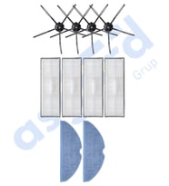 ROBOROCK S7 ( PLUS- MAXV-MAXV ULTRA- PRO ULTRA ) UYUMLU 4 Yan Fırça 4 Filtre 2 Mop PKT-iasgf0000733