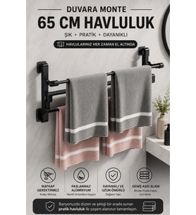 Duvara Monte 65 CM Alüminyum Havluluk Askılığı