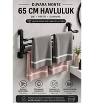 Duvara Monte 65 CM Alüminyum Havluluk Askılığı