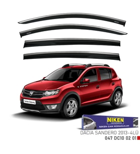 DACIA SANDERO 2013-2020 KROMLU CAM RÜZGARLIĞI  4'lü Set Niken Marka