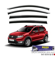 DACIA SANDERO 2013-2020 KROMLU CAM RÜZGARLIĞI  4'lü Set Niken Marka
