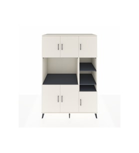 Kronos Dolap 10 Raflı 6 Kapaklı 132x59x195 Aytaşı-Aytaşı/Antrasit