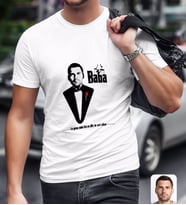 BK Gift Kişiye Özel Godfather Baba Tasarımlı Beyaz T-Shirt-6