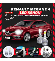 Renault Megane 4 2016-2021 Uzun Far Uyumlu Şimşek Etkili Led Xenon Performance Series H7