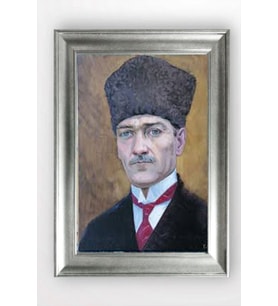 Gümüş Çerçeveli Atatürk Tablo cv1189