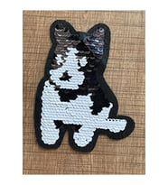 11X8 CM PUL PAYETLİ KÖPEK ÜTÜ İLE YAPIŞAN APLİKE ARMA YAMA
