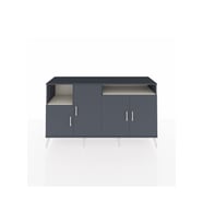 Kronos Konsol 5 Raflı 4 Kapaklı 176x59x99 Antrasit-Antrasit/Aytaşı