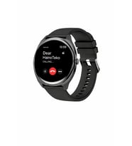 HainoTeko-16 Amoled Ekran Waterproof 3 Kordonlu Akıllı Saat Siyah Premium Set