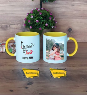 Harika Anne Kupa Bardak Sarı Fotoğraflı Anneler Günü Doğum Günü Hediyesi