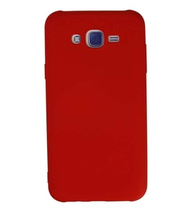 Galaxy J7 Kılıf Nano içi Kadife Silikon - Kırmızı