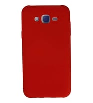 Galaxy J7 Kılıf Nano içi Kadife Silikon - Kırmızı