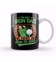 Funny The Only Iron Dad Knows How To Use Golf Club Kupa Bardak Porselen