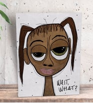 BK Gift The Lazy People Collection Slow Girl Tasarımlı Dekoratif Mini Kanvas Tablo 15x20cm-1