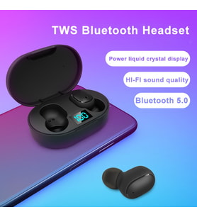 E6S TWS Bluetooth 5.0 Stereo Kulaklık Siyah