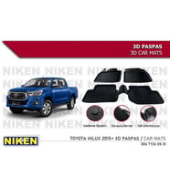Toyota Hilux Havuzlu 3D Paspas Niken Siyah 2015+ Sonrası