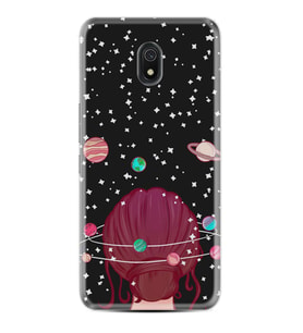 Xiaomi Redmi 8A 8 Pro 9C 9T 10C 11T Pro Kılıf Desenli Silikon Space Woman 1311