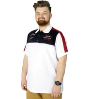 Mode XL Büyük Beden T-Shirt Polo When You Are 22334 Beyaz