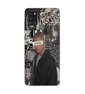 Samsung Galaxy A21S Uyumlu Michael Scofield Tasarımlı Şeffaf Telefon Kılıfı