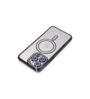 İphone 14 Pro Max Kılıf Joke Simli Magneticsafe Kılıf - Siyah
