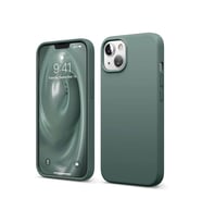 Apple iPhone 14 Kılıf First Silikon - Koyu Yeşil