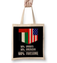 50% Ecuadorian 50% American %100 Awesome Immigrant Bez Çanta Uzun Saplı