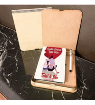Sevgiliye Hediye Ahşap Kutulu Defter Kalem Set 043