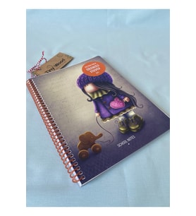 Tilda 16,5x22,5 cm 80 Yaprak Çizgili Karton Kapak Spiralli Defter + 50’den Fazla Sticker