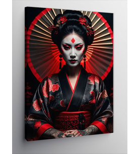Kanvas Tablo Geleneksel Japon Kadını