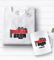 BK Gift Kişiye Özel Mimar Baba Tasarımlı Beyaz Tişört ve Kupa Seti-1 (Model 1)