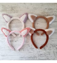 Tavşan Kulaklı Peluş Taç Renkleri (Kahverengi)