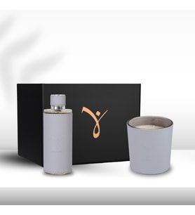 Deri Nadir Füme Gri Mum 500gr & Deri Nadir Füme Gri Kolonya 250ml Hediye Seti