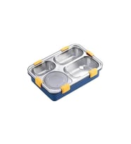 VAGONLİFE PASLANMAZ ÇELİK BÖLMELİ YEMEK KABI - LUNCH BOX 4 BÖLMELİ BL50433-1 850 ML - MAVİ