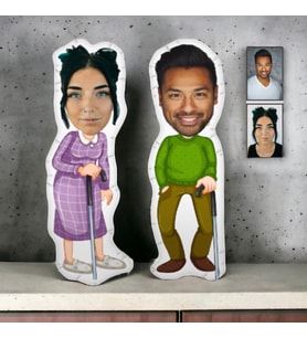 Sevgilililer Gününe Özel Eğlenceli Yaşlı Çift Yastık-6
