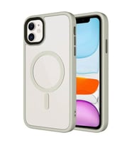 Coverzone ?Phone 11 ile Uyumlu Sert PC Arka Y�zey Wireless ?arj �zellikli Buzlu Saydam ZF Kapak