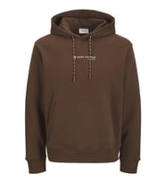 Jack & Jones JJSKI Kapüşonlu Sweatshirt – Erkek Logo Hoodie AW25 (Kahverengi)