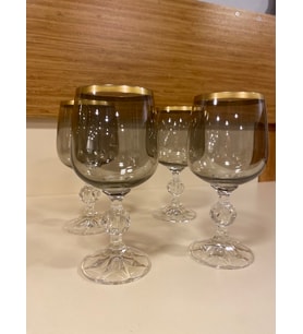 KAHVE YANI BARDAK 4'LÜ KRİSTAL FÜME 200 ML