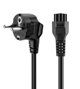 Hometech Notebook Adaptör Güç Kablosu 1.2 Mt Yonca Power Kablo Laptop Bilgisayar Kablosu (Siyah)