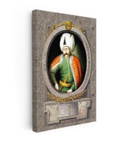 Kanvas Tablo Yavuz Sultan Selim Portresi Osmanlı Tablosu Ev Ofis Duvar Dekoru