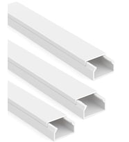 3'lü 1 Metre Kablo Kanalı Seti 25x16mm PVC Yapışkanlı Kolay Montajlı Kablo Düzenleyici
