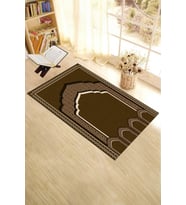 EVDEYA Dijital Baskılı Minber Motifli Yıkanabilir Motifli 70x130 Namazlık Seccade, Seccade-2-kahve, (Kahverengi)