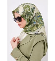 Lesscarves Desenli Pamuk İpek Eşarp LS2203