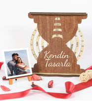 Kendin Tasarla Masaüstü Ahşap Takvim & Fotoğraflı Şövalye
