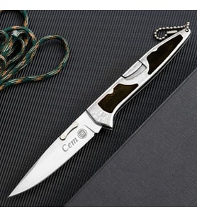 Kişiye Özel İsimli Columbia A3123-A 25.5 CM Araç Baskılı Columbia Avcı Çakısı (Çok Renkli)
